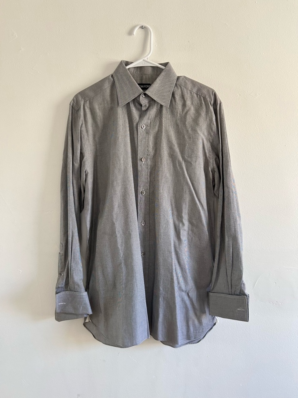 Tom Ford Grey Long-Sleeve Dress Shirt